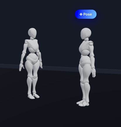 3D character pose control from AI Camera Control