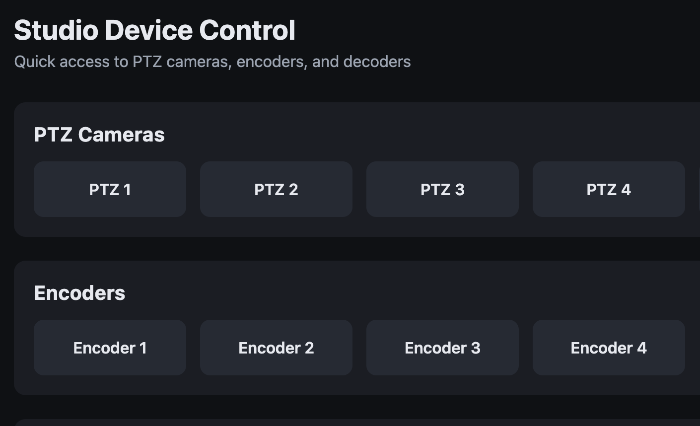 PTZ Controls